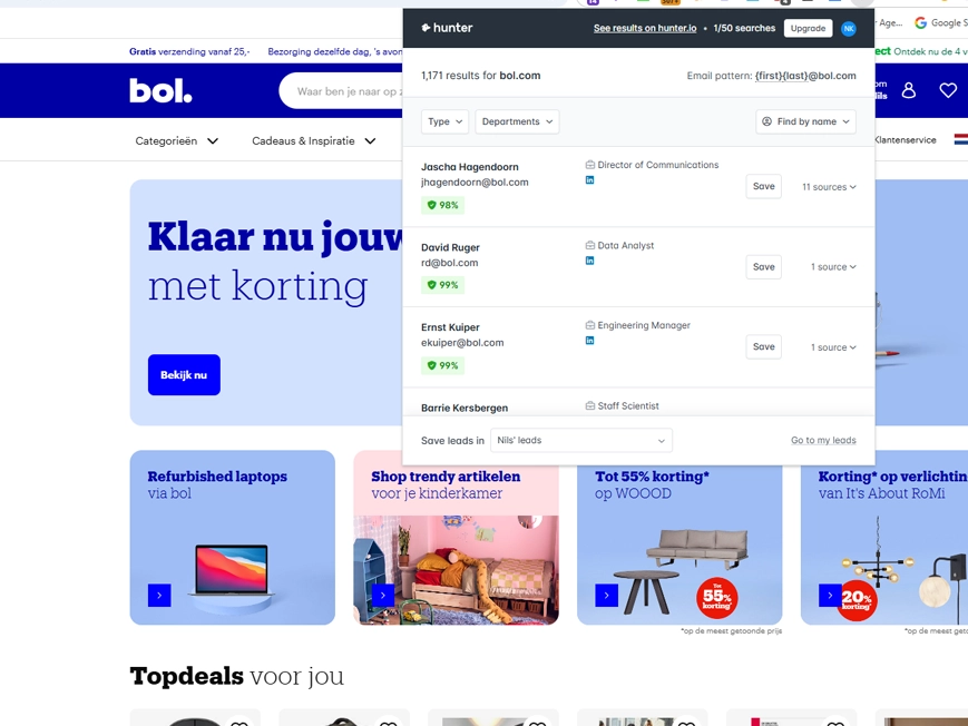 E-mailadres vinden met Hunter.io E-mailadres vinden met Hunter.io