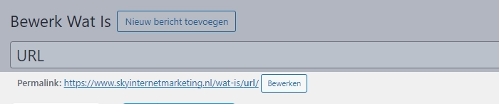 URL aanpassen in WordPress